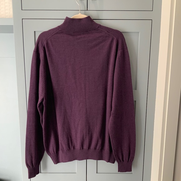 Toscano 1/4 Zip Extra fine Merino Wool Sweater size XL - Picture 2 of 6